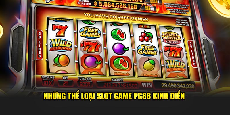 Những thể loại slot game PG88 kinh điển